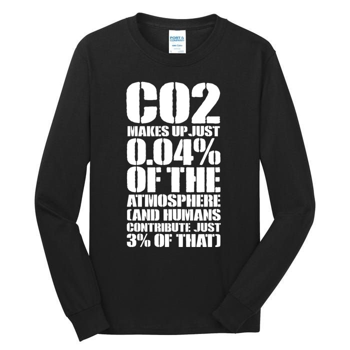 Co2 Makes Up Just 004 Of The Atmosphere Tall Long Sleeve T-Shirt