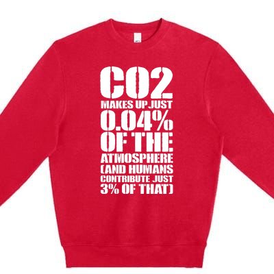 Co2 Makes Up Just 004 Of The Atmosphere Premium Crewneck Sweatshirt