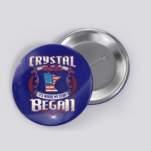 Crystal Minnesota Usa Flag Independence Day Gift Button