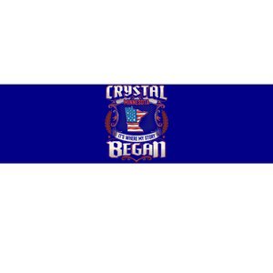 Crystal Minnesota Usa Flag Independence Day Gift Bumper Sticker