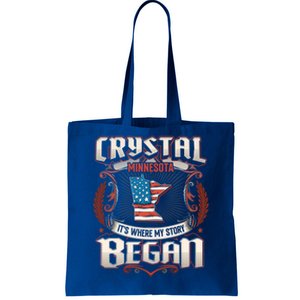 Crystal Minnesota Usa Flag Independence Day Gift Tote Bag