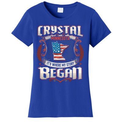 Crystal Minnesota Usa Flag Independence Day Gift Women's T-Shirt