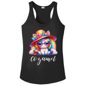 Cozumel Mexico Unicorn Vacation Beach Trip Girl Ladies PosiCharge Competitor Racerback Tank