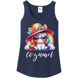 Cozumel Mexico Unicorn Vacation Beach Trip Girl Ladies Essential Tank