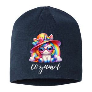 Cozumel Mexico Unicorn Vacation Beach Trip Girl Sustainable Beanie