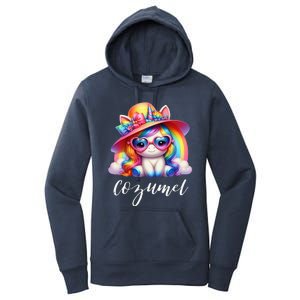 Cozumel Mexico Unicorn Vacation Beach Trip Girl Women's Pullover Hoodie