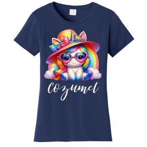 Cozumel Mexico Unicorn Vacation Beach Trip Girl Women's T-Shirt