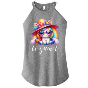 Cozumel Mexico Unicorn Vacation Beach Trip Girl Women's Perfect Tri Rocker Tank