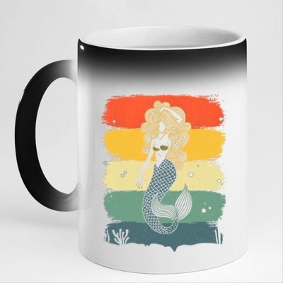 Cool Mermaid Under Sea Mermaids Merman 11oz Black Color Changing Mug