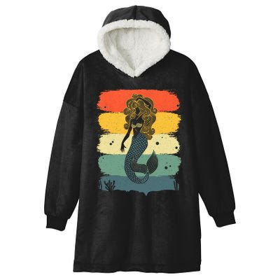 Cool Mermaid Under Sea Mermaids Merman Hooded Wearable Blanket