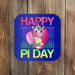 Cute Math Unicorn Cute Gift Happy Pi Day 3 14 Gift Coaster