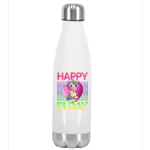 Cute Math Unicorn Cute Gift Happy Pi Day 3 14 Gift Stainless Steel Insulated Water Bottle