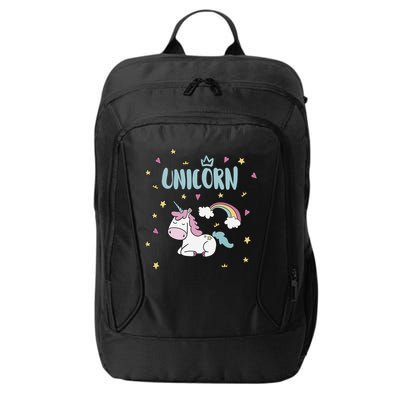 Cute Magical Unicorn Rainbow City Backpack
