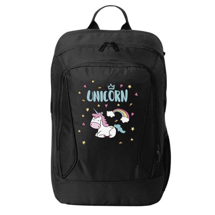 Cute Magical Unicorn Rainbow City Backpack