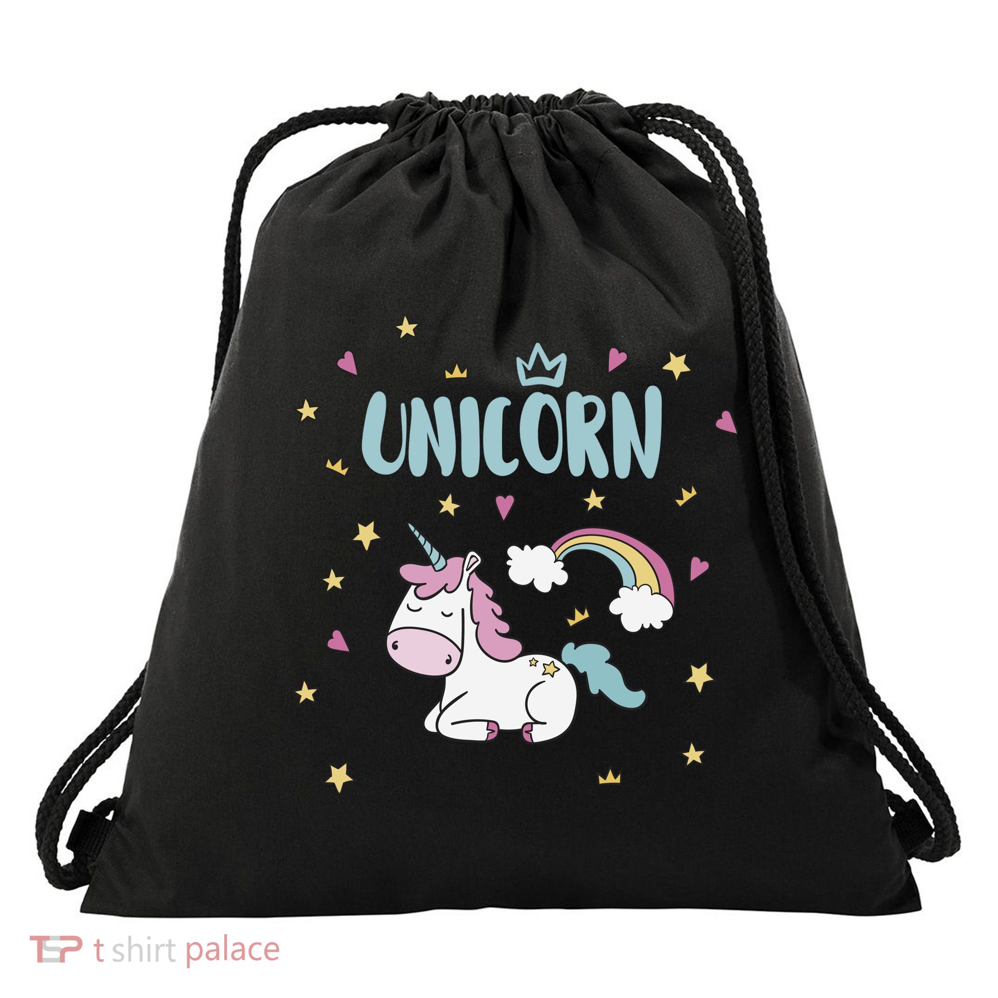 Cute Magical Unicorn Rainbow Drawstring Bag