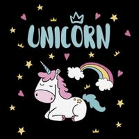 Cute Magical Unicorn Rainbow Wool Snapback Cap