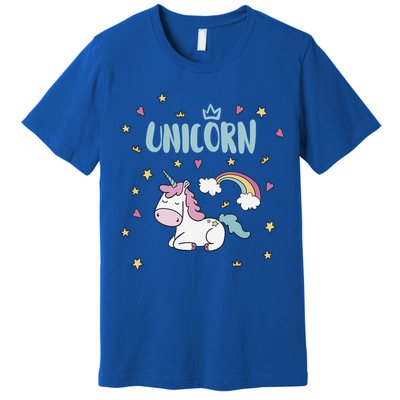 Cute Magical Unicorn Rainbow Premium T-Shirt