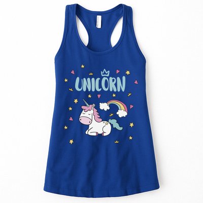 Cute Magical Unicorn Rainbow Womens Tank Top