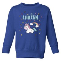 Cute Magical Unicorn Rainbow Toddler Sweatshirt