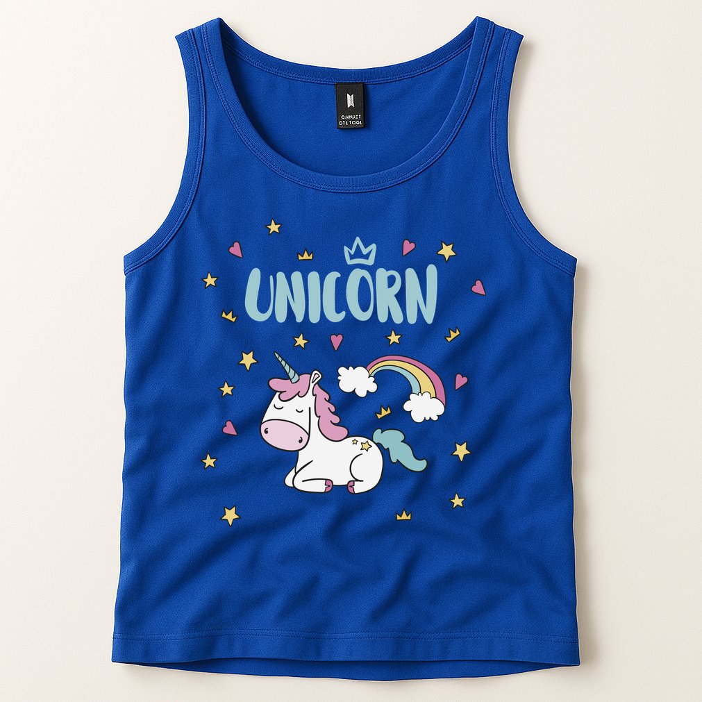 Cute Magical Unicorn Rainbow Tank Top