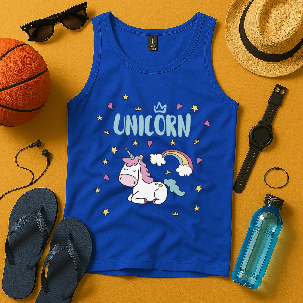 Cute Magical Unicorn Rainbow Tank Top