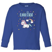 Cute Magical Unicorn Rainbow Toddler Long Sleeve Shirt