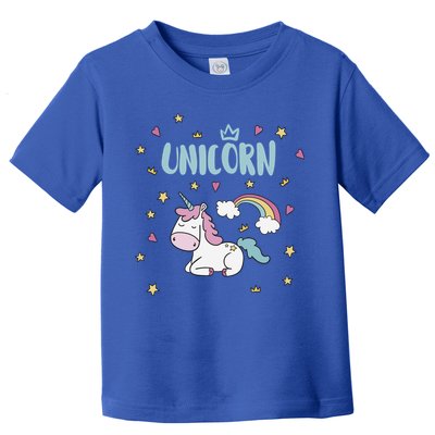 Cute Magical Unicorn Rainbow Toddler T-Shirt