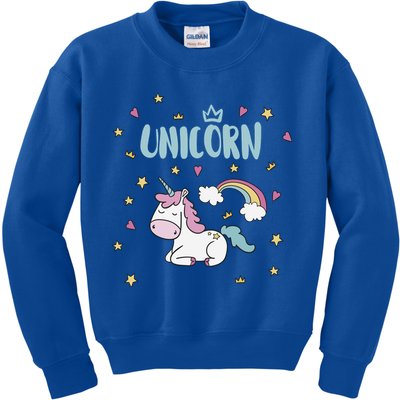 Cute Magical Unicorn Rainbow Kids Sweatshirt