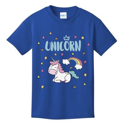Cute Magical Unicorn Rainbow Kids T-Shirt
