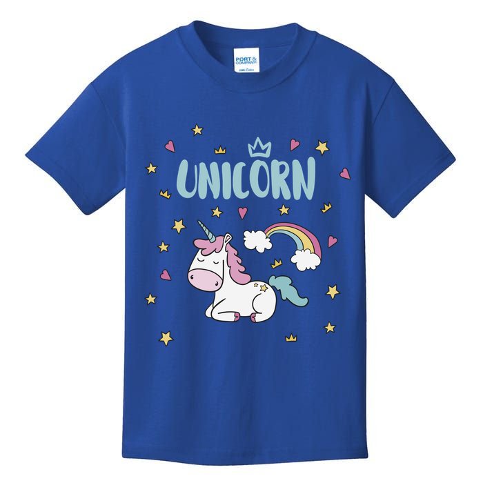 Cute Magical Unicorn Rainbow Kids T-Shirt
