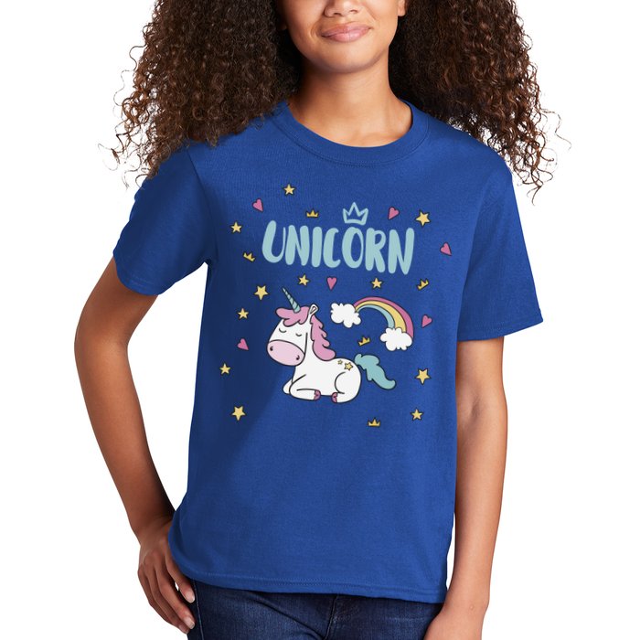 Cute Magical Unicorn Rainbow Kids T-Shirt