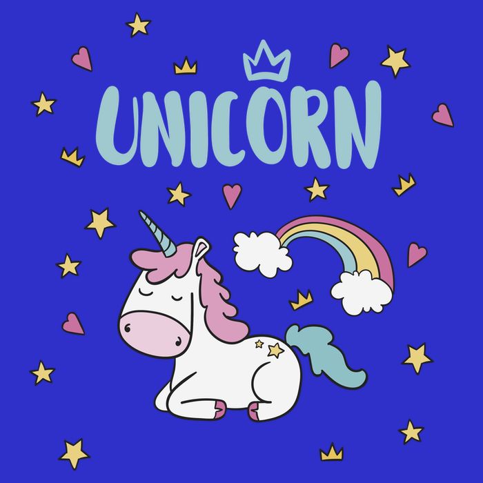 Cute Magical Unicorn Rainbow Zip Tote Bag