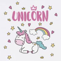 Cute Magical Unicorn Rainbow Garment-Dyed Sweatshirt