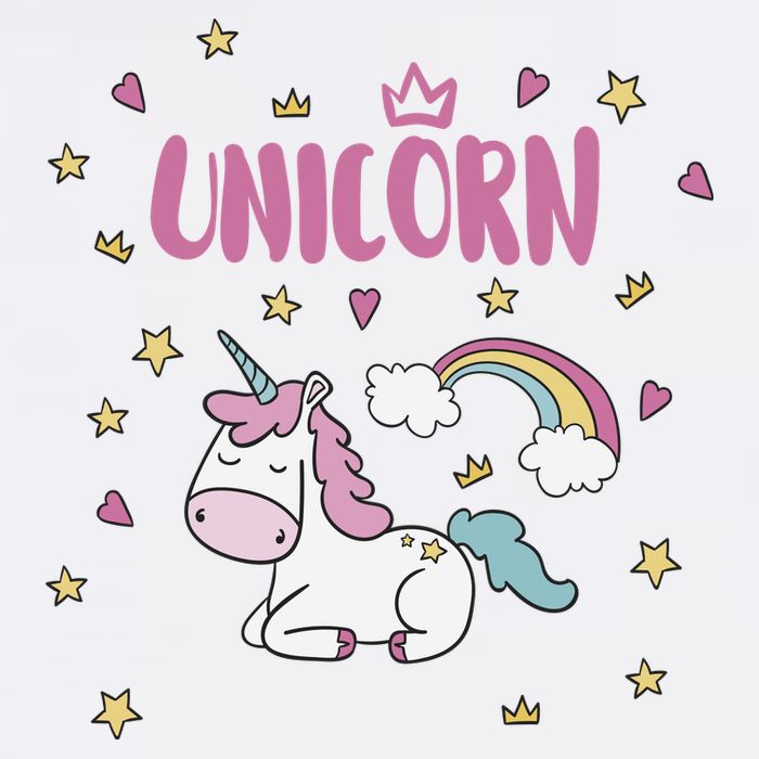 Cute Magical Unicorn Rainbow Garment-Dyed Sweatshirt