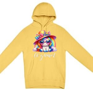 Cozumel Mexico Unicorn Vacation Beach Trip Girl Premium Pullover Hoodie