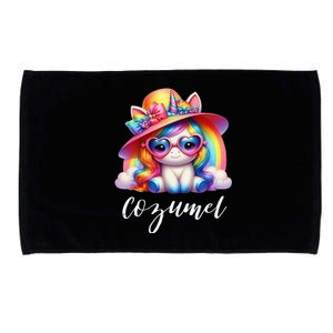 Cozumel Mexico Unicorn Vacation Beach Trip Girl Microfiber Hand Towel