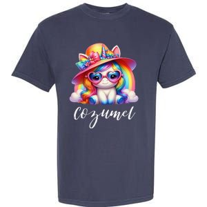 Cozumel Mexico Unicorn Vacation Beach Trip Girl Garment-Dyed Heavyweight T-Shirt