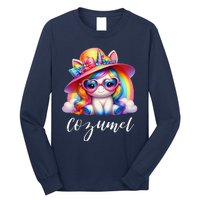 Cozumel Mexico Unicorn Vacation Beach Trip Girl Long Sleeve Shirt