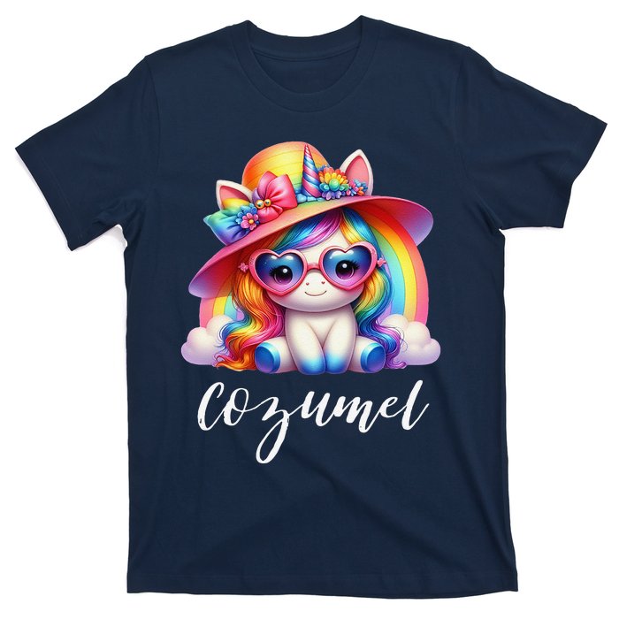 Cozumel Mexico Unicorn Vacation Beach Trip Girl T-Shirt