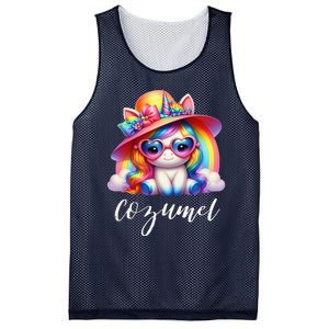 Cozumel Mexico Unicorn Vacation Beach Trip Girl Mesh Reversible Basketball Jersey Tank