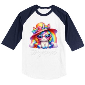 Cozumel Mexico Unicorn Vacation Beach Trip Girl Baseball Sleeve Shirt