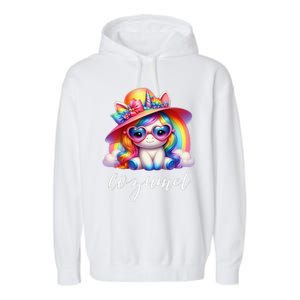 Cozumel Mexico Unicorn Vacation Beach Trip Girl Garment-Dyed Fleece Hoodie