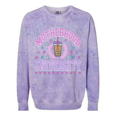 Cool Mamas University Motherhood Of University Graduation Colorblast Crewneck Sweatshirt