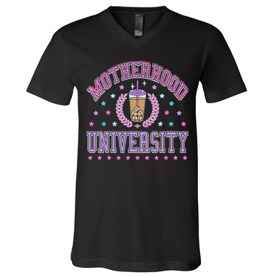 Cool Mamas University Motherhood Of University Graduation V-Neck T-Shirt