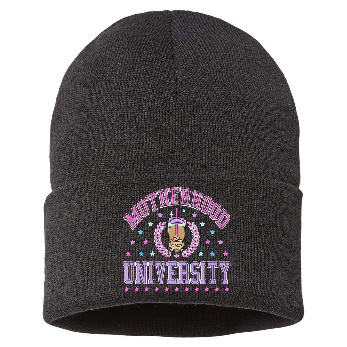 Cool Mamas University Motherhood Of University Graduation Sustainable Knit Beanie
