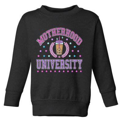 Cool Mamas University Motherhood Of University Graduation Toddler Sweatshirt
