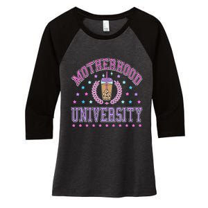 Cool Mamas University Motherhood Of University Graduation Women's Tri-Blend 3/4-Sleeve Raglan Shirt