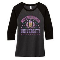 Cool Mamas University Motherhood Of University Graduation Women's Tri-Blend 3/4-Sleeve Raglan Shirt