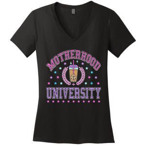 Cool Mamas University Motherhood Of University Graduation Women's V-Neck T-Shirt