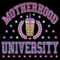 Cool Mamas University Motherhood Of University Graduation Short Acrylic Beanie